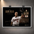Unframed Cal Ripken Jr. baseball wall art design featuring The Iron Man and 2,131 consecutive games.