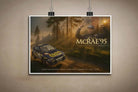 Colin McRae 1995 unframed motorsport poster sports wall art hanging with clips.