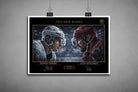 Unframed Crosby vs Ovechkin hockey artwork showcasing intense NHL rivalry with clean finish as sports art prints