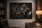 Damian Lillard NBA artwork featured in a professional office interior, creating a confident, premium sports display atmosphere.