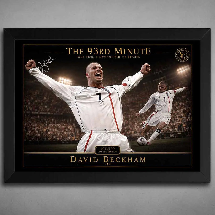 The 93rd Minute David Beckham Wall Art