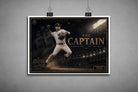 Unframed Derek Jeter The Captain sports print highlighting the iconic Flip Play moment, ideal sports wall art for collectors