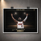 Unframed basketball wall art print shown clipped against a textured display wall.