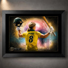 Ellyse Perry cricket wall art in a premium black frame, a limited edition sports print for Australian cricket fans.