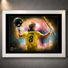 Ellyse Perry cricket wall art in a clean white frame, a premium sports collectible for Australian cricket fans.
