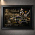 For Brock Bathurst 2006 black framed motorsport wall art tribute for Australian racing collectors.