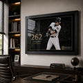 Ichiro Suzuki 262 wall art mounted in a refined home office with dark timber shelving.