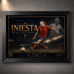 Andrés Iniesta The Goal That Stopped Time Wall Art