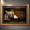 Jack Brabham 1959 motor racing wall art shown in an oak frame with the limited edition print visible.