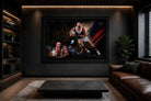 James Tedesco Sydney Roosters man cave wall décor displayed in a luxury modern sports lounge setting.