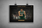 Unframed Jayson Tatum Boston Celtics poster print showing limited edition design, premium sports art prints for NBA fans.