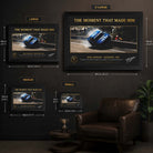 Johnson Bathurst 1980 wall art size guide showing framed options for limited edition motorsport collectors today.
