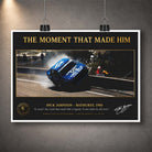 Unframed Johnson Bathurst 1980 sports poster Australia design for fans and collectors of classic racing history.
