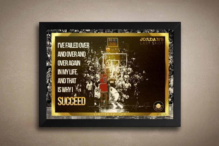 Michael Jordans Last Shot Quote Art