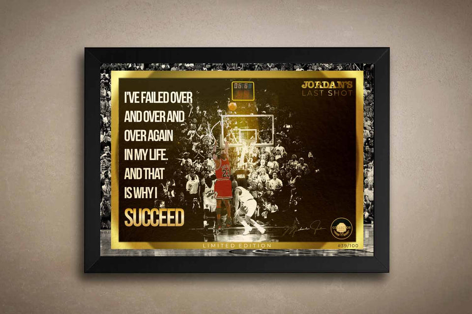 Michael Jordans Last Shot Quote Art
