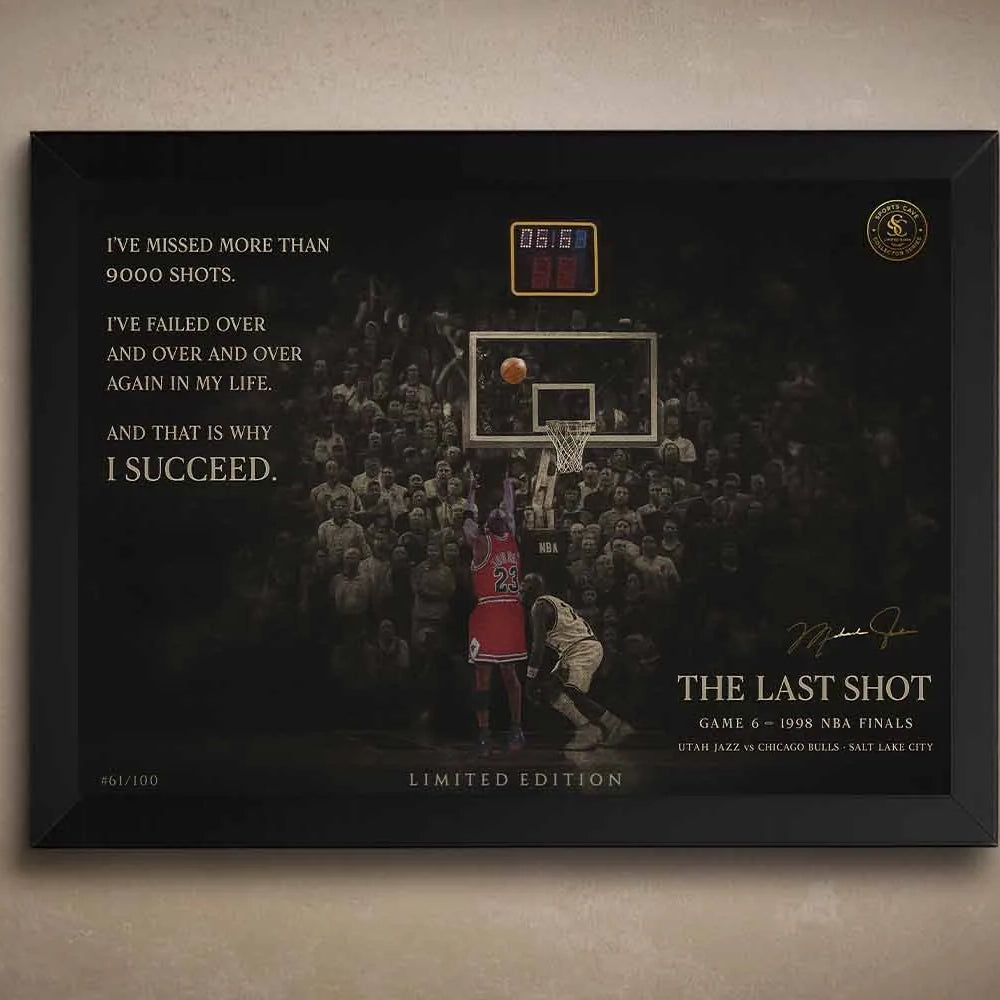 Michael Jordans Last Shot Quote Wall Art