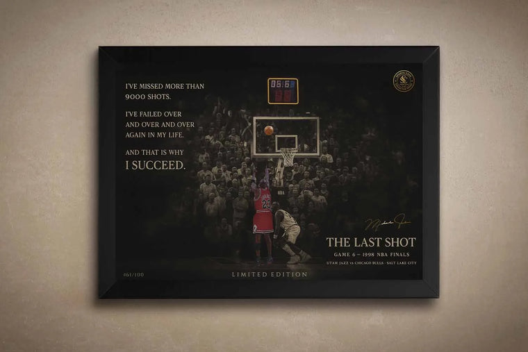 Michael Jordans Last Shot Quote Wall Art