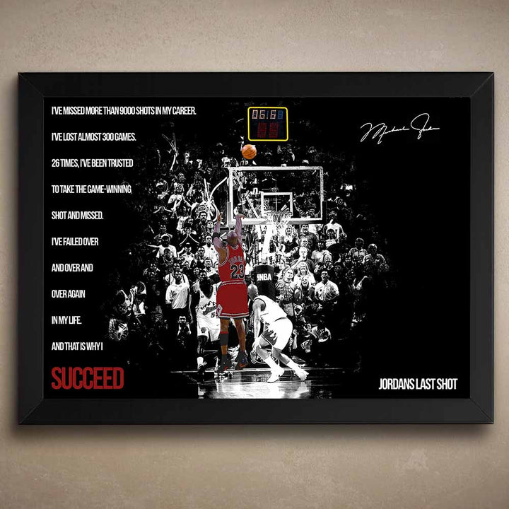 Michael Jordans Last Shot Quote Wall Art