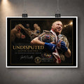 Unframed Justin Gaethje Undisputed sports wall art for fans of hard-fought combat moments.