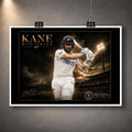 Unframed Kane Williamson cricket wall art print shown clearly against a clean neutral background.