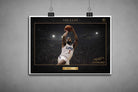 Kawhi Leonard unframed NBA sports wall art print featuring The Claw limited edition design.