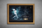 Ken Griffey Jr Seattle Mariners artwork in oak frame, framed sports art showcasing iconic swing with elegant finish