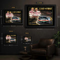 Last to First wall art size guide showing the available framed dimensions from Small through X Large.