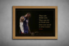 LeBron James USA motivational quote oak framed NBA wall art premium basketball print for sports fans.