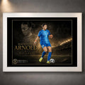 Mackenzie Arnold Matilda's sports wall art shown in a white frame with the full goalkeeper collector artwork visible.