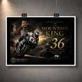 Unframed Michael Dunlop Mountain King sports wall art design featuring his 36 Isle of Man TT victories.