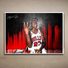 Unique Michael Jordan poster featuring the Chicago Bulls legend smoking a cigar - Artwork by Sports Cave.