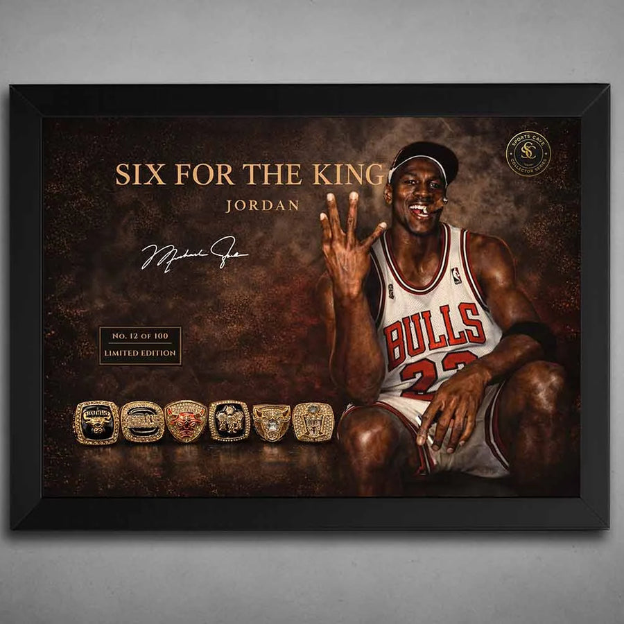 Michael Jordan Six Rings Wall Art