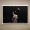 Michael Jordan wall art — limited edition sports print (unframed) with white border, collector piece for modern man cave decor.