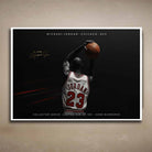 Michael Jordan wall art — limited edition sports print (unframed) with white border, collector piece for modern man cave decor.