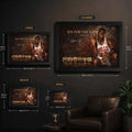 Michael Jordan framed wall art size guide showing multiple dimensions, helpful sports wall art display reference
