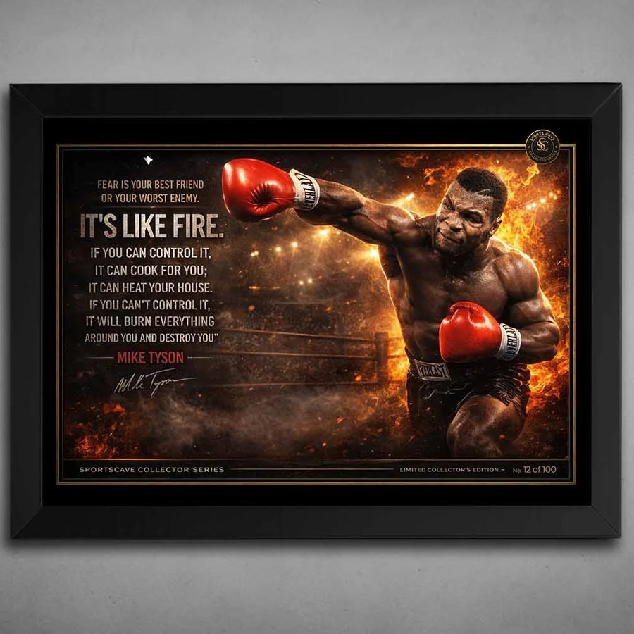 Mike Tyson Fear Is Like Fire Motivational Wall Art