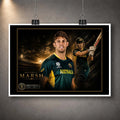 Mitchell Marsh unframed cricket wall art featuring the Australian all-rounder in a premium limited edition print.