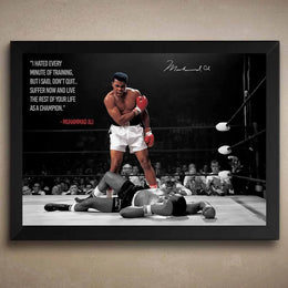 Muhammad Ali Live Like a Champion Wall Art