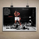 Muhammad Ali unframed poster with knockout quote — Sports Cave