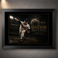 Nolan Ryan The Seventh baseball wall art in a black frame, honoring his record seventh no-hitter with Texas.