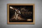 Nolan Ryan The Seventh in an oak frame, framed sports memorabilia celebrating his Texas Rangers 7th no-hitter.