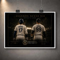 Unframed Ohtani vs Judge baseball wall art design featuring both players beneath stadium lights.