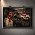 Unframed Peter Brock Tribute motorsport wall art featuring Brock, race car number 05 and Mount Panorama.