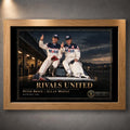 Oak framed Peter Brock and Allan Moffat Rivals United motorsport wall art.
