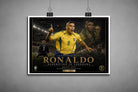 Unframed Ronaldo Nazário Brazil 2002 poster print showcasing iconic soccer redemption in Yokohama artwork.