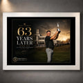 White framed Ryan Fox Open Championship wall art featuring his Royal Birkdale victory and trophy celebration.