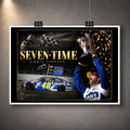 Unframed Jimmie Johnson NASCAR wall art featuring the Seven-Time collector design.