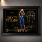 Shai Gilgeous-Alexander Smooth Operator basketball wall art in a premium black frame with gold collector details.