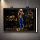 Unframed Shai Gilgeous-Alexander Smooth Operator basketball wall art print with gold collector details and white border.