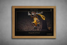 Shaquille O’Neal limited edition print in natural oak frame, refined framed sports art for modern interiors.